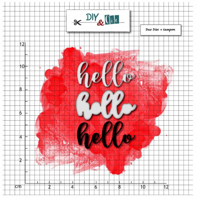 Dies et tampons - Hello - DIY and Cie