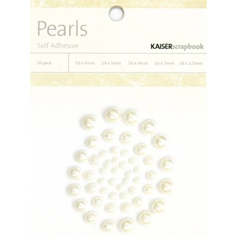 Stickers Pearl - Kaisercraft - 5 tailles - Blanc