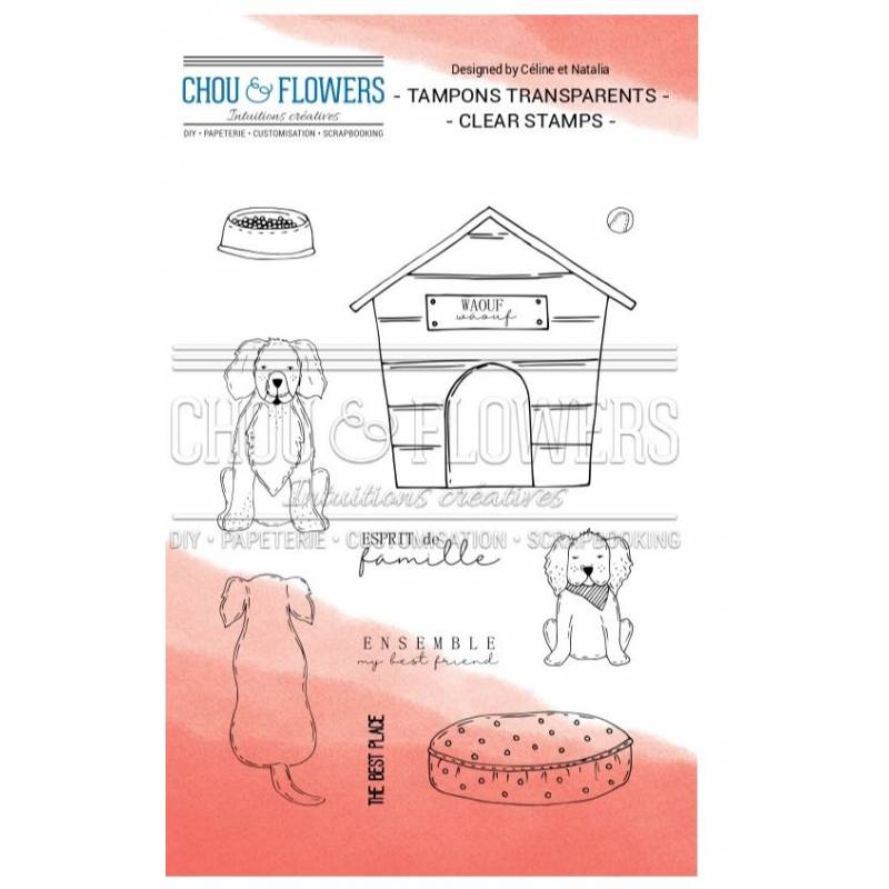 Tampons Clear - Chou & Flowers - Petit côté Famille - Best friends