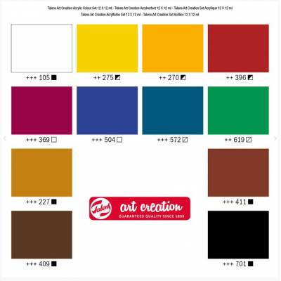 Peintures Acryliques - Talens Art creation - 12 x 12ml