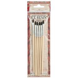 Ranger Pinceaux soie - Ice Resin - Lot de 6