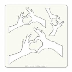 Pochoir Artistic Flair - 10x10 cm - Our Love