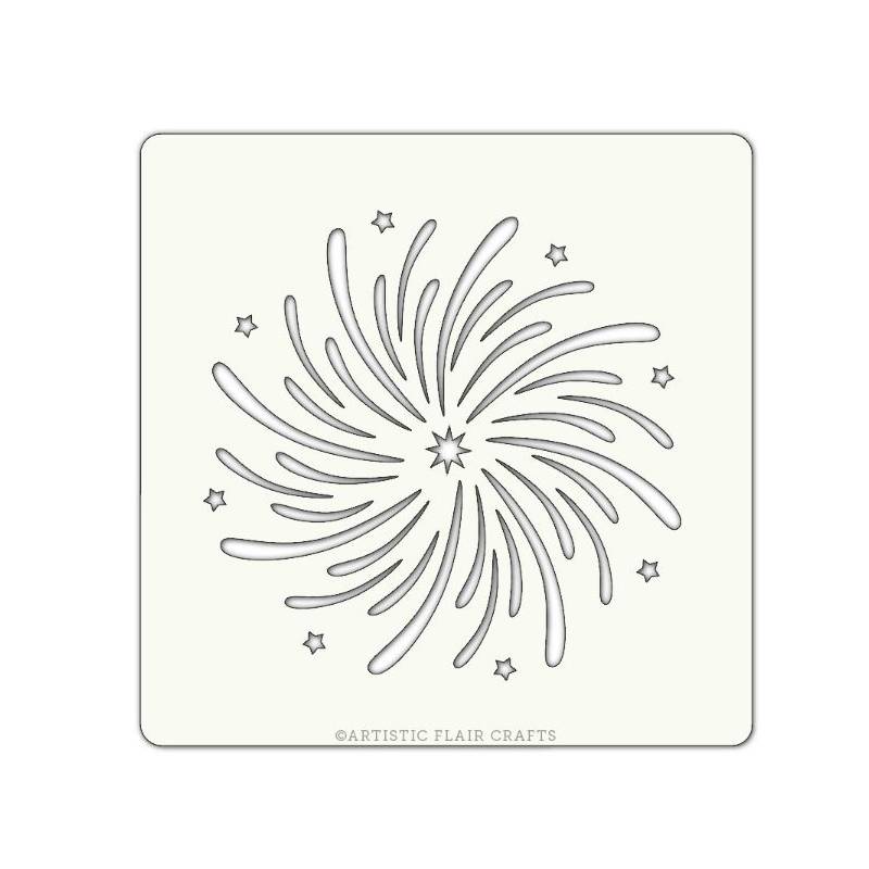 Pochoir Artistic Flair - 10x10 cm - Catherine Wheel