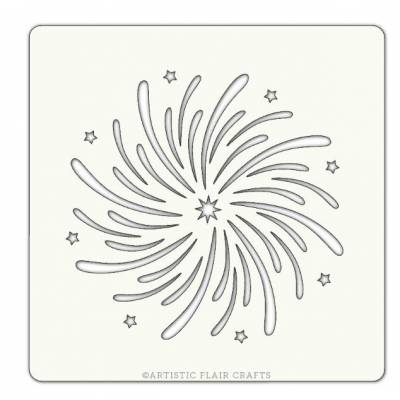 Pochoir Artistic Flair - 10x10 cm - Catherine Wheel