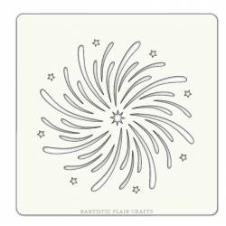 Pochoir Artistic Flair - 10x10 cm - Catherine Wheel