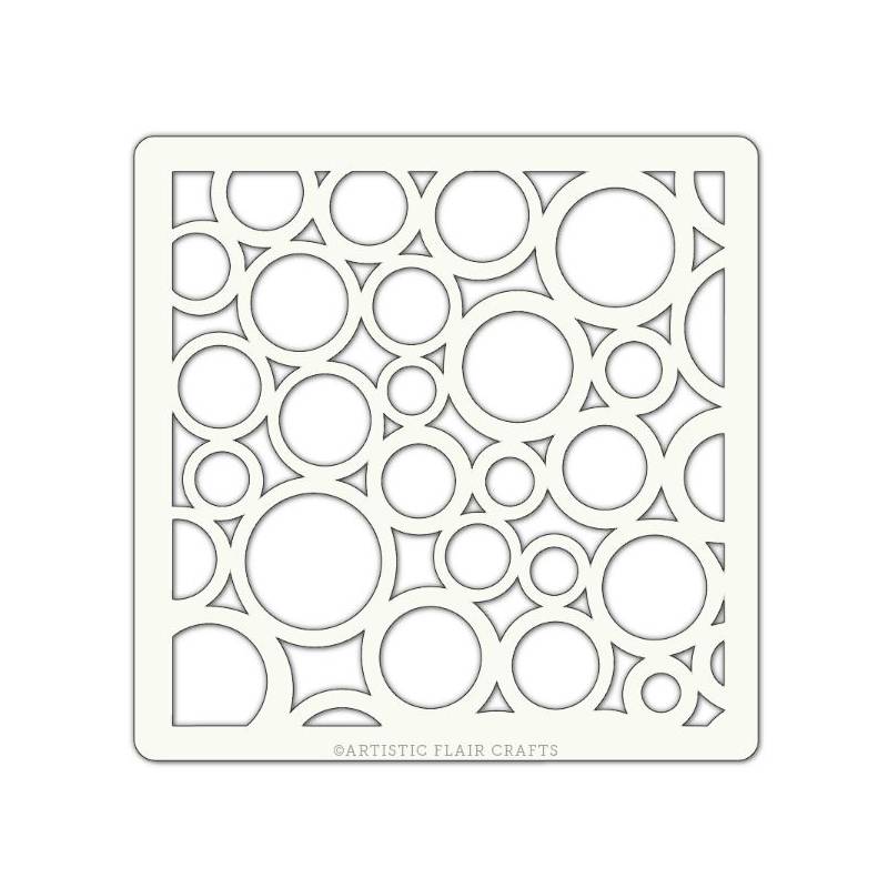 Pochoir Artistic Flair - 10x10 cm - Random Circles