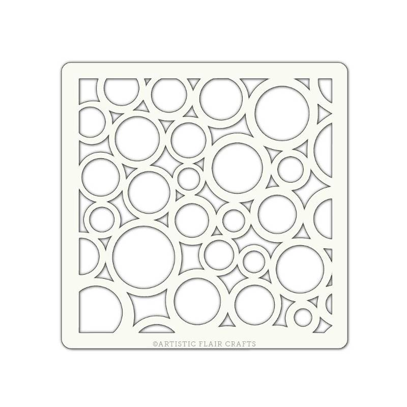 Pochoir Artistic Flair - 10x10 cm - Random Circles