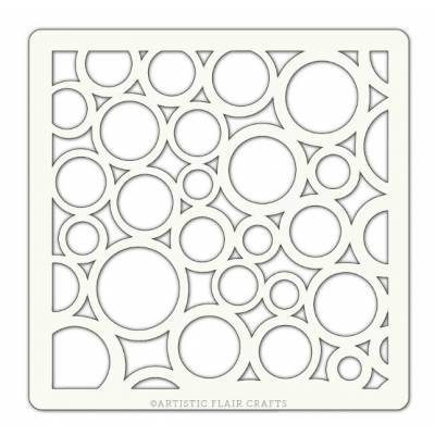 Pochoir Artistic Flair - 10x10 cm - Random Circles