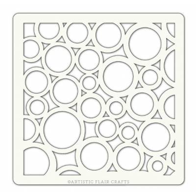 Pochoir Artistic Flair - 10x10 cm - Random Circles