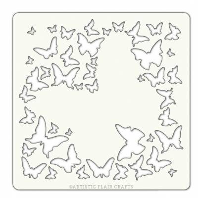 Pochoir Artistic Flair - 10x10 cm - Buttertfly Burst