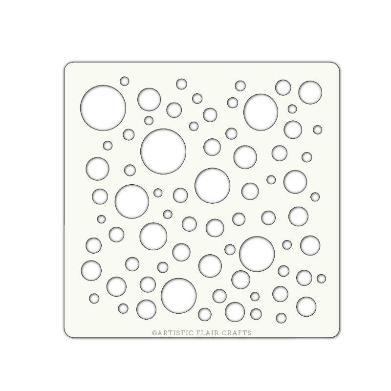 Pochoir Artistic Flair - 10x10 cm - Bubbles