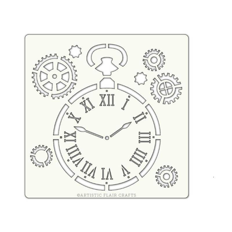 Pochoir Artistic Flair - 15x15 cm- Pocket Watch