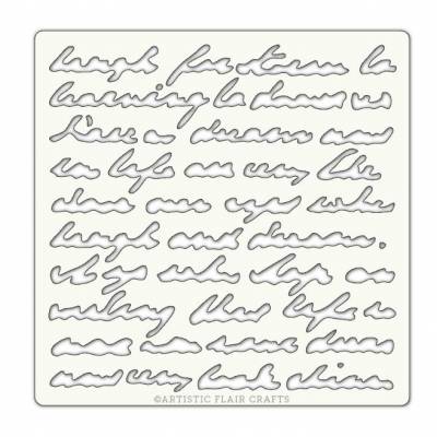 Pochoir Artistic Flair - 15x15 cm - Script