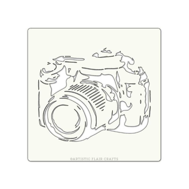 Pochoir Artistic Flair - 15x15 cm - Camera