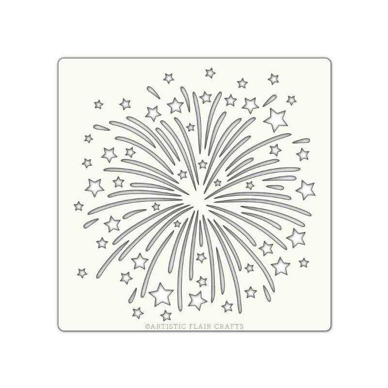 Pochoir Artistic Flair - 15x15 cm - Firework