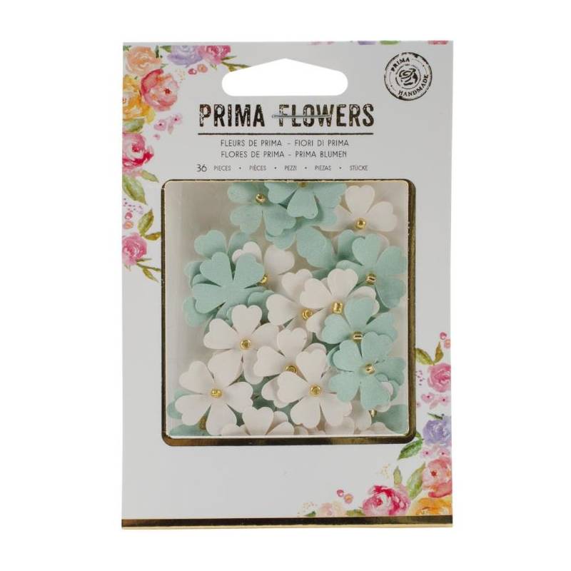 Fleurs papiers Prima Mulberry - Opale