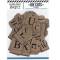 Etiquettes die-cuts - Alphabet kraft