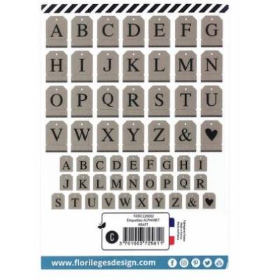 Etiquettes die-cuts - Alphabet kraft
