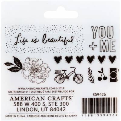 Set de tampons bois et d'encres - Sunny Days - Life is beautiful