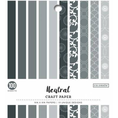 Pack de 100 cardstocks 15.2 x 15.20 cm - Texture lisse - Neutral