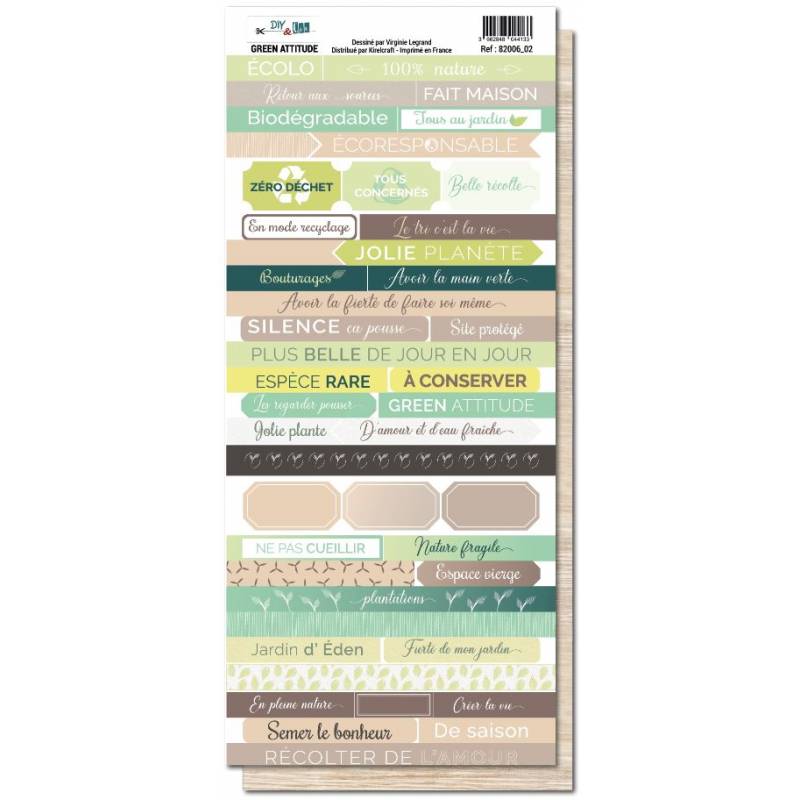 Planche de mots - DIY & Cie - Green Attitude