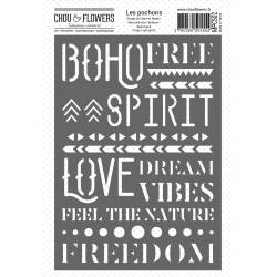 Pochoir - Chou & Flowers - Boho Spirit