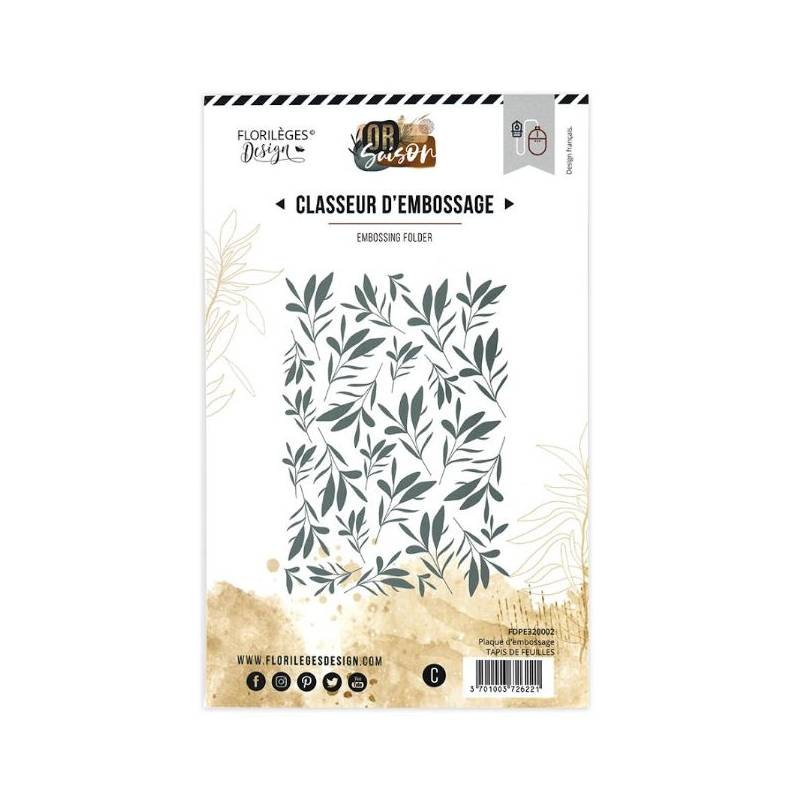 Plaque d'embossage - Tapis de feuilles