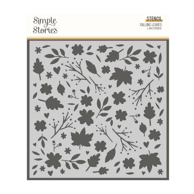 Stencil - Simple Stories - Falling Leaves