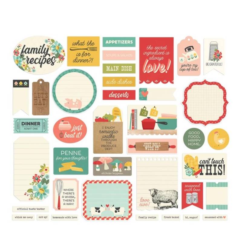 Die Cuts - Simple Stories - Recettes Journal