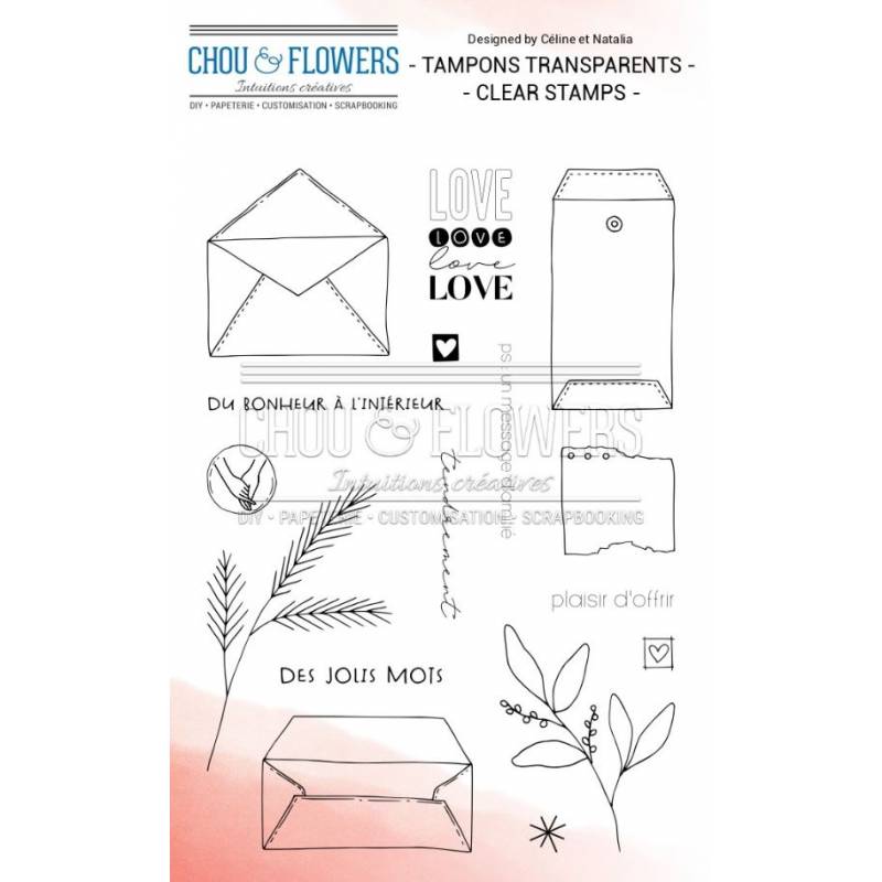 Tampons Clear - Chou & Flowers - Plaisir d'offrir