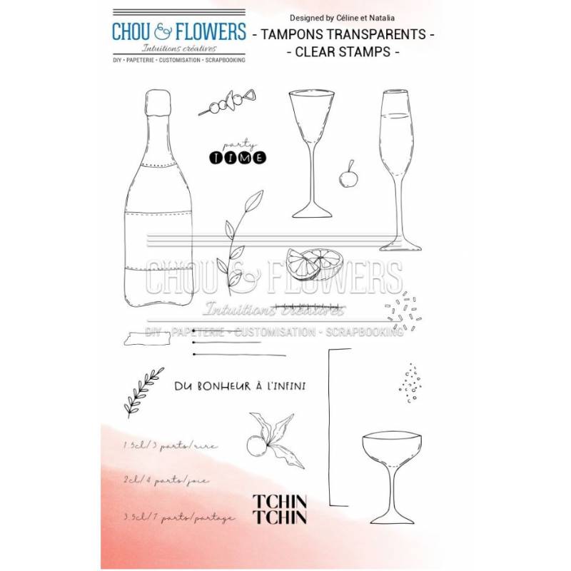 Tampons Clear - Chou & Flowers - Tchin Tchin