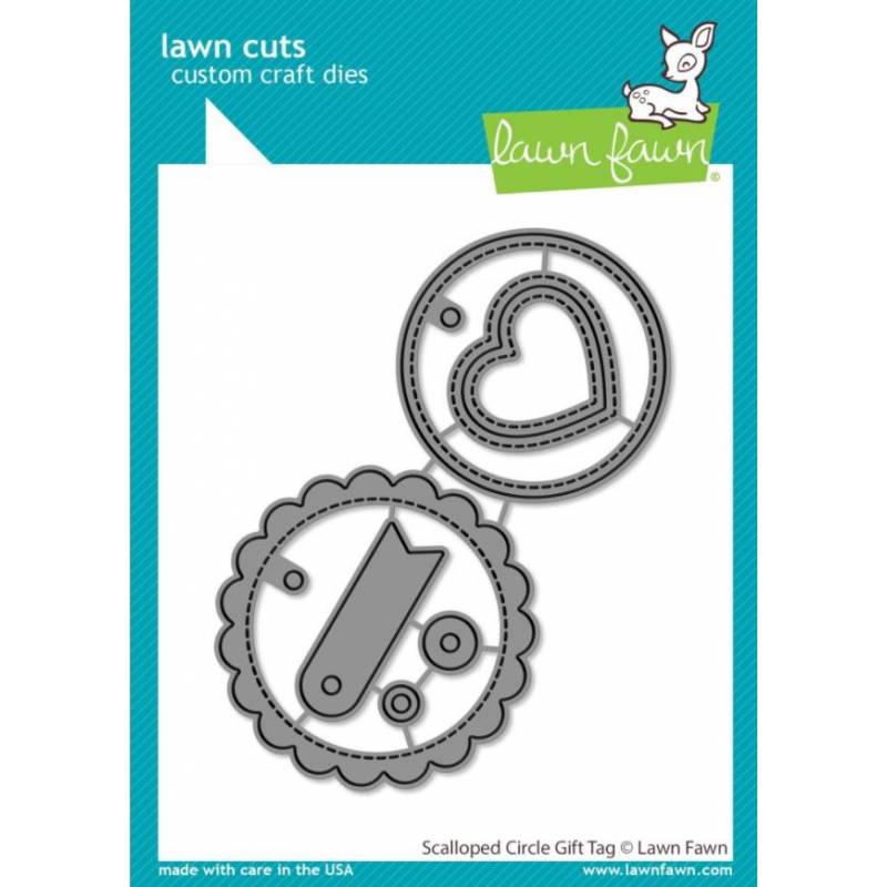 Dies Lawn Fawn - Scalloped Circke Gift Tag