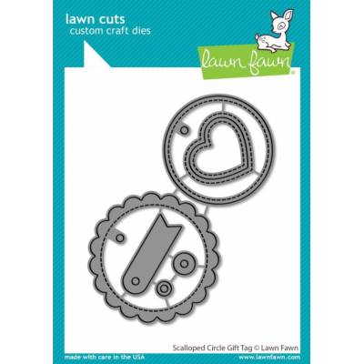 Dies Lawn Fawn - Scalloped Circke Gift Tag