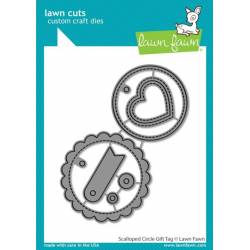 Dies Lawn Fawn - Scalloped Circke Gift Tag