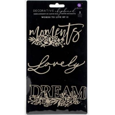 Sujets en carton bois Prima - Words to live