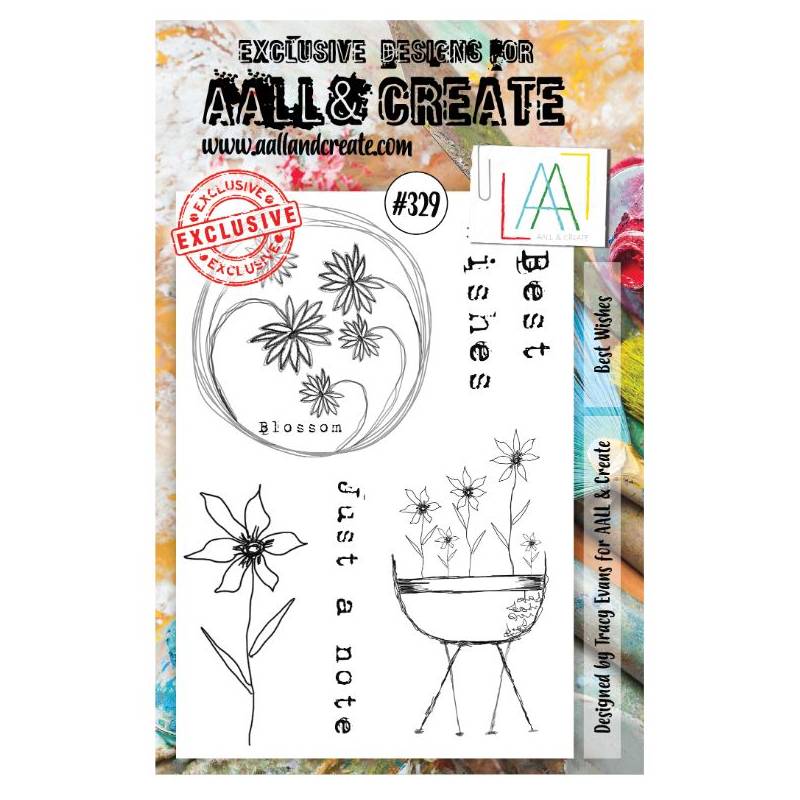 AALL & Create Stamp - 329 - fleurs enchantées