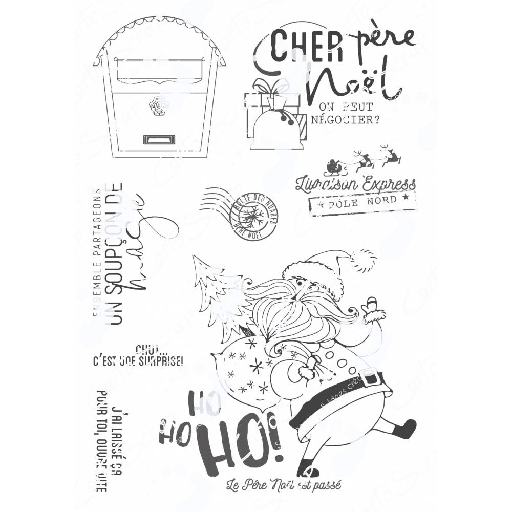 Tampons CartoScrap Cher Père Noël