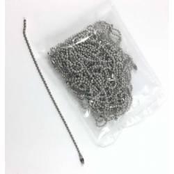 Chainette boule 1.5 mm (10 cm - 5 pièces) - Argent