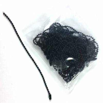 Chainette boule 1.5 mm (10 cm - 5 pièces) - Noir