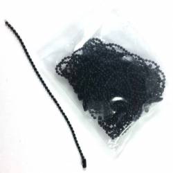 Chainette boule 1.5 mm (10 cm - 5 pièces) - Noir