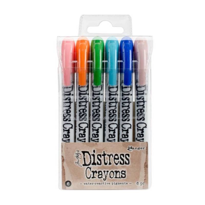 Distress Crayons - 6 feutres aquarelles assortis - Set 6