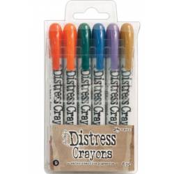 Distress Crayons - 6 feutres aquarelles assortis - Set 9