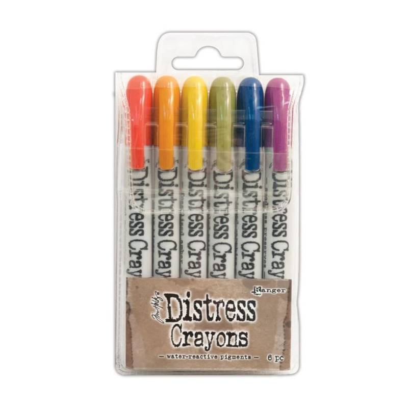 Distress Crayons - 6 feutres aquarelles assortis - Set 2