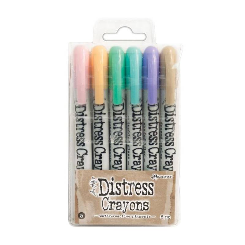Distress Crayons - 6 feutres aquarelles assortis - Set 5
