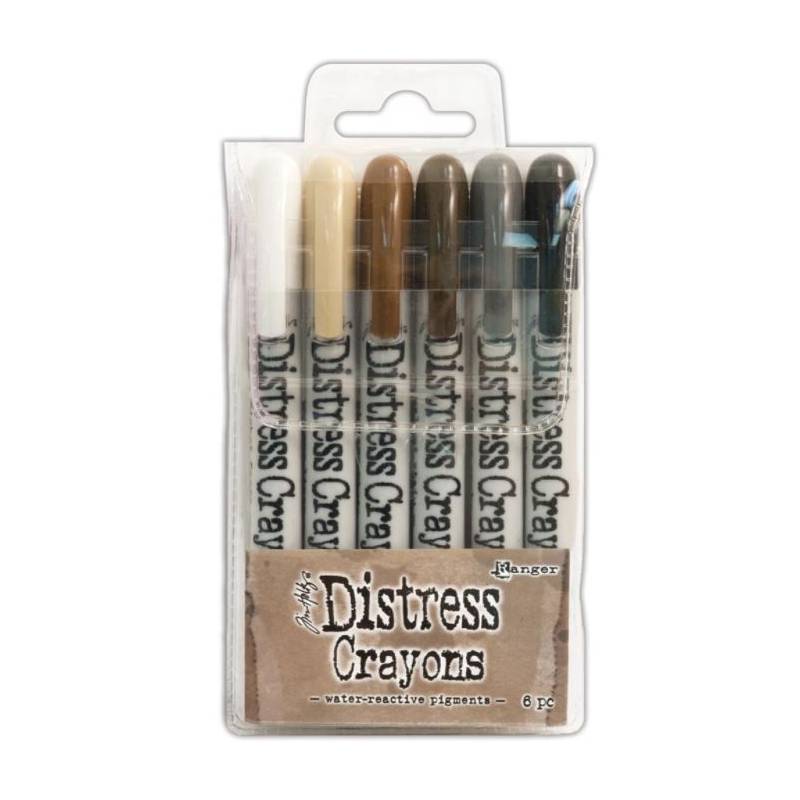 Distress Crayons - 6 feutres aquarelles assortis - Set 3