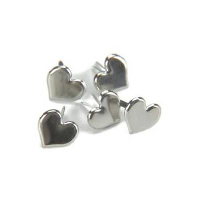 Mini brads métalliques (50p) - Coeur Argent