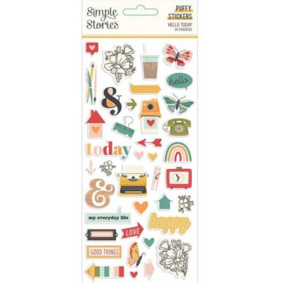 Stickers Relief- Simple Stories - Hello Today