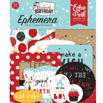 Die Cuts - Echo Park - Magic Birthday - Boy Ephemera