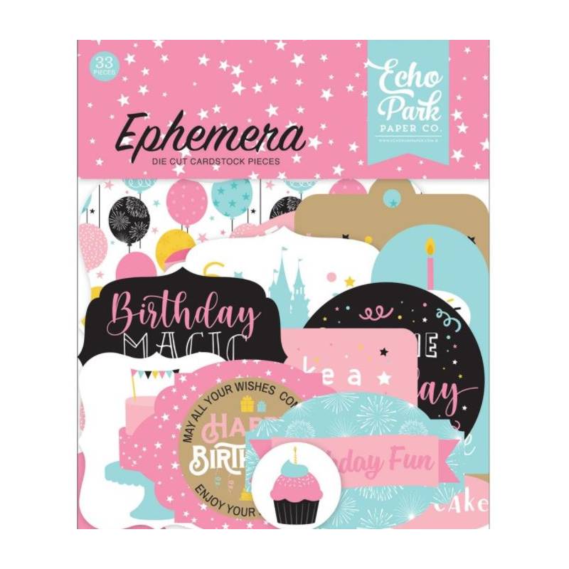 Die Cuts - Echo Park - Magic Birthday - Girl Ephemera