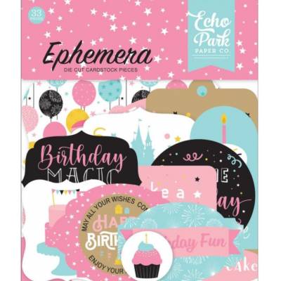 Die Cuts - Echo Park - Magic Birthday - Girl Ephemera